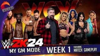 WWE 2k24 - IT'S FIGHT NIGHT! - MyGM Mode - Week 1 With Match Gameplay (4K)