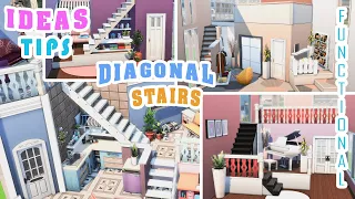 TIPS AND IDEAS of STAIRS (DIAGONAL ROOM) in SIMS 4 ✨🛠