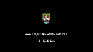 XXX Sesja Rady Gminy Siedlisko