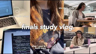 Uni Study Vlog🎧 final exam prep, late library nights, acubi outfits & last week of semester ୨୧˚