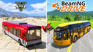 GTA 5 City Bus vs BeamNG Drive City Bus - Which is Best?