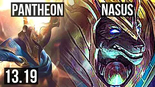 PANTHEON vs NASUS (TOP) | 600+ games, 900K mastery, 5/2/5 | EUW Master | 13.19