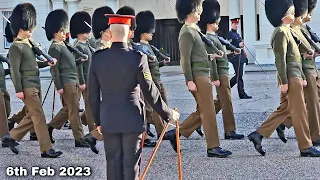 Grenadiers Guard  Drill Rehearsal at Wellington Barracks - 6th Feb 2023