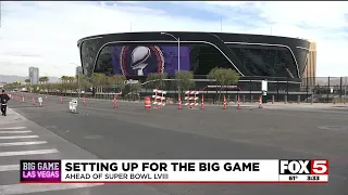Setting up for The Big Game in Las Vegas