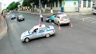 ДТП в Серпухове. Врезалась точно в дверь... 24 июня 2018г.