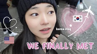 I finally met my KOREAN MILITARY BOYFRIEND *emotional* | NYC to Korea Vlog🇰🇷 ldr meeting first time