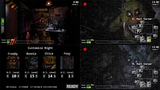 All Nightmare Animatronics in FNaF 1 +Jumpscares! (FNaF 1 Mods)