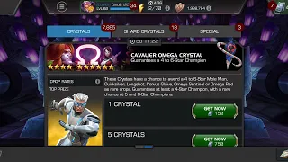 Omega crystal opening for Cav acc