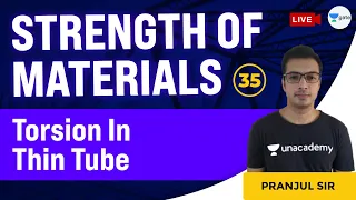 Torsion In Thin Tube  | Lec 35 | Strength of Materials | GATE CE | Pranjul Sir