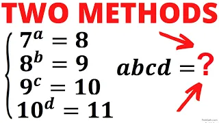 Olympiad Question | Two Methods to Solve System of Exponential Equations | Math Olympiad Training