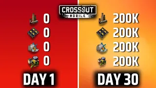 MAXING All Resources in 30 Days: Shell, Microchip, Battery, and Plastic • Crossout Mobile