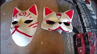 Como hacer una mascara kitsune - DIY