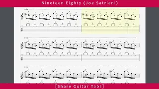 [Share Guitar Tabs] Nineteen Eighty (Joe Satriani) HD 1080p