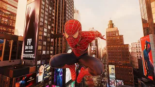 Marvel's Spider-Man 2 PS5 - Swinging To Tobey Maguire Theme With 0 Swing Assist (4K/60FPS)