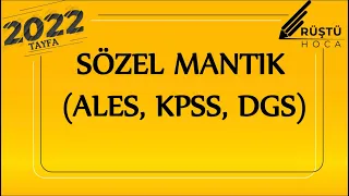 Sözel Mantık / ALES-KPSS-DGS