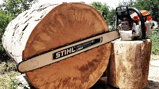 Stihl MS 261C (4.1HP, 50.2cc) -  big gains with a simple mod, 80cm (32") bar & big wood!!!