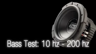 Bass Test:10 hz - 200 hz [Sound Only] Subwoofer