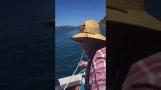 Using Anchorbuddy to pull up scallop dredge