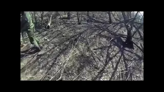 Russian soldier walks on a landmine and lose a leg