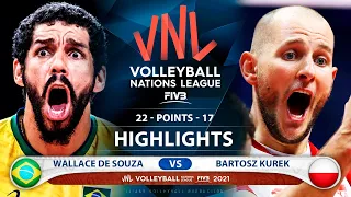 Brazil vs Poland | Gold Medal Match | VNL 2021 | Highlights | Wallace De Souza vs Bartosz Kurek