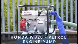 Honda WB20  - Petrol Engine Pump in action