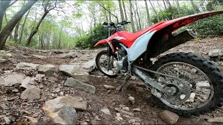 HATFIELD MCCOY SINGLE TRACK 165 | INDIAN RIDGE WITH THE HONDA CRF250F (bonus hill climbs)