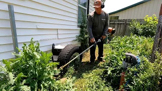 Elderly Man Needs Help Getting OVERGROWN LAWN Back In Shape, SATISFYING RESULT