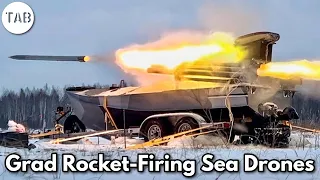 Ukraine's Grad Rocket-Firing Sea Drones