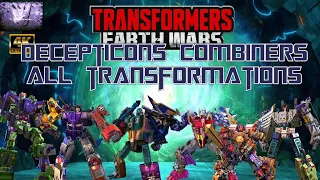 Decepticons Combiners All Transformations- Transformers Earth Wars- TFEW 4K UHD