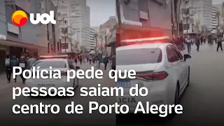 Polícia alerta pessoas no centro de Porto Alegre: ‘Se o muro romper, será uma tragédia’