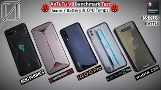 ROG Phone 2 vs Red Magic 3S vs IQOO Pro vs Black Shark 2 Pro vs Nubia Z20 AnTuTu Benchmark Test
