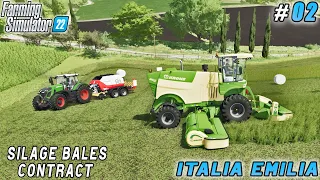 Cultivating & sowing, take contract to make silage bales | Italian Farm | Farming simulator 22 | #02