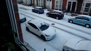Tesla melting Snow