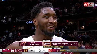 Donovan Mitchell shouts out Cleveland fans for fueling Cavs' home success