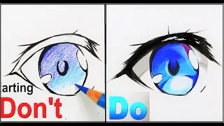 DON't VS DO :How To Draw Anime Eyes | Drawing Tutorial