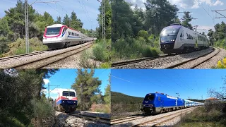 Train traffic between Sfendali and Afidnai April and May 2024