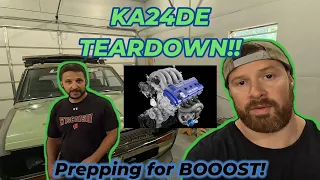 KA24DE disassembly. Unknown used engine. Is it junk? Datsun 510 Wagon KA24DET!