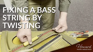 Fixing a Bass String by Twisting | HOWARD PIANO INDUSTRIES