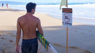 SURFING NUCLEAR SANDBARS WITH TONS OF NORTH SHORE LOCALS