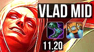 VLADIMIR vs LUX (MID) | 8/0/3, 1400+ games, 1.9M mastery, Legendary | BR Diamond | v11.20