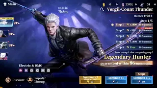 Devil May Cry: Peak of Combat | Returns of Vergil: Count Thunder Summoning with 25,000 gems #dmcpoc