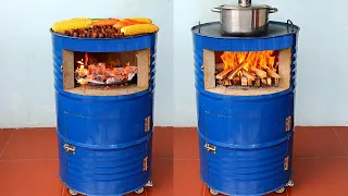 How to make a wood stove from an old drum