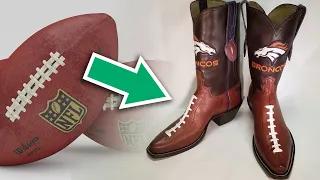 Making Cowboy Boots with Football Leather?!