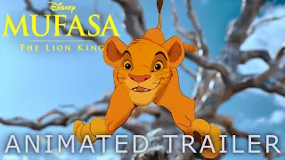 Mufasa: The Lion King (2024) Trailer in 2D Animated Version (Side-by-Side Comparison)