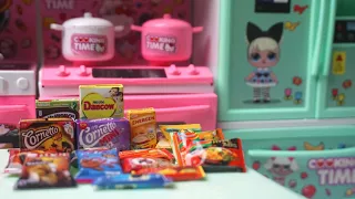 4 minutes Satisfying with unboxing hello kitty Kitchen set | hello kitty ASMR | miniature toy