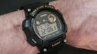 Casio W735 HB set time and date (also best strap ever)