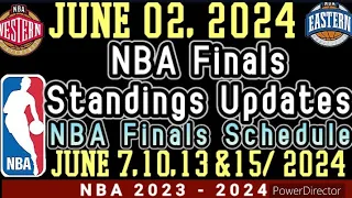 NBA Standings & Game Result Today | June 2, 2024 #nba #standings #games #results #schedule