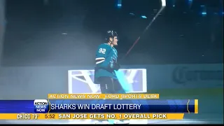 The San Jose Sharks win the NHL draft lottery and right to No. 1 pick for 1st time in team history