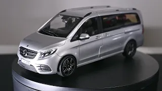 Unboxing Mercedes Benz V Class V260 AMG Line Scale 1:18 | Diecast Model Cars