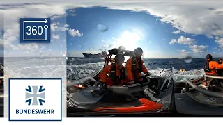 360 Grad Deutsche Marine im Einsatz | VR: Person über Bord Übung in der Ägäis | Bundeswehr